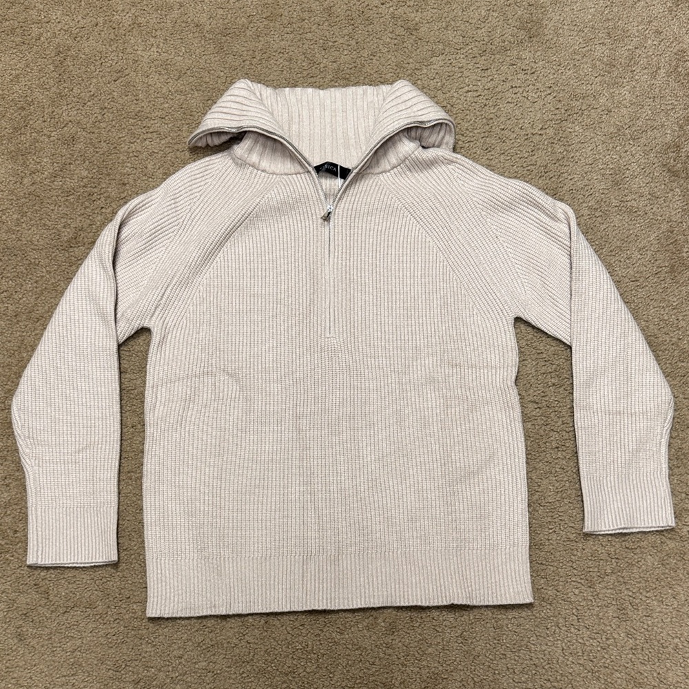 Women quarter zip ribbed sweater. Small. NWT!
